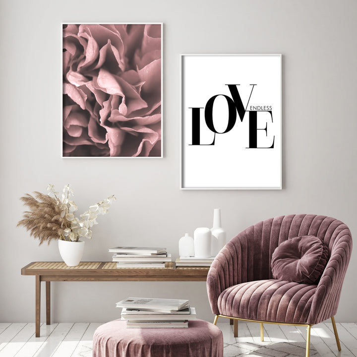 peony petals wall art