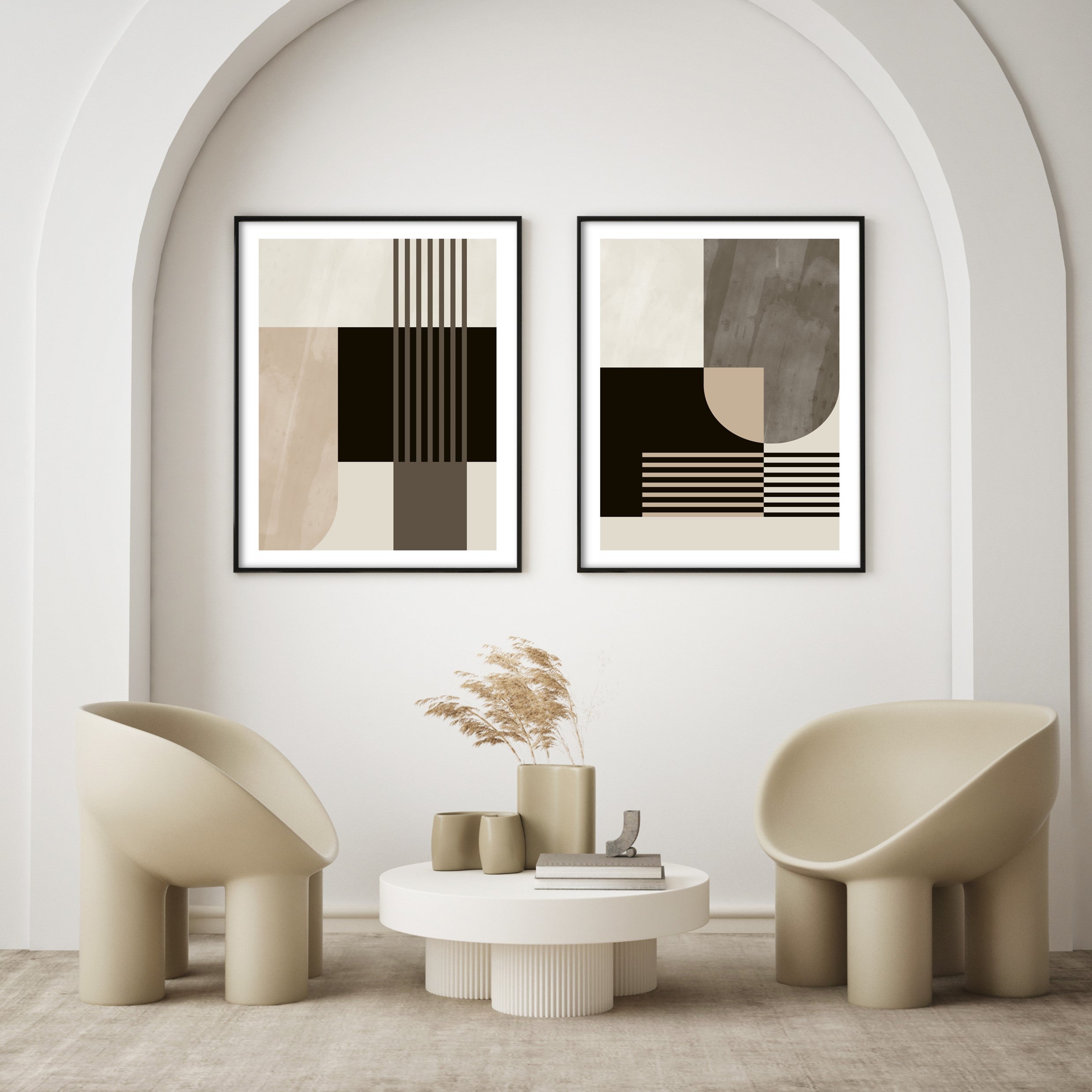 lines and shapes wall art