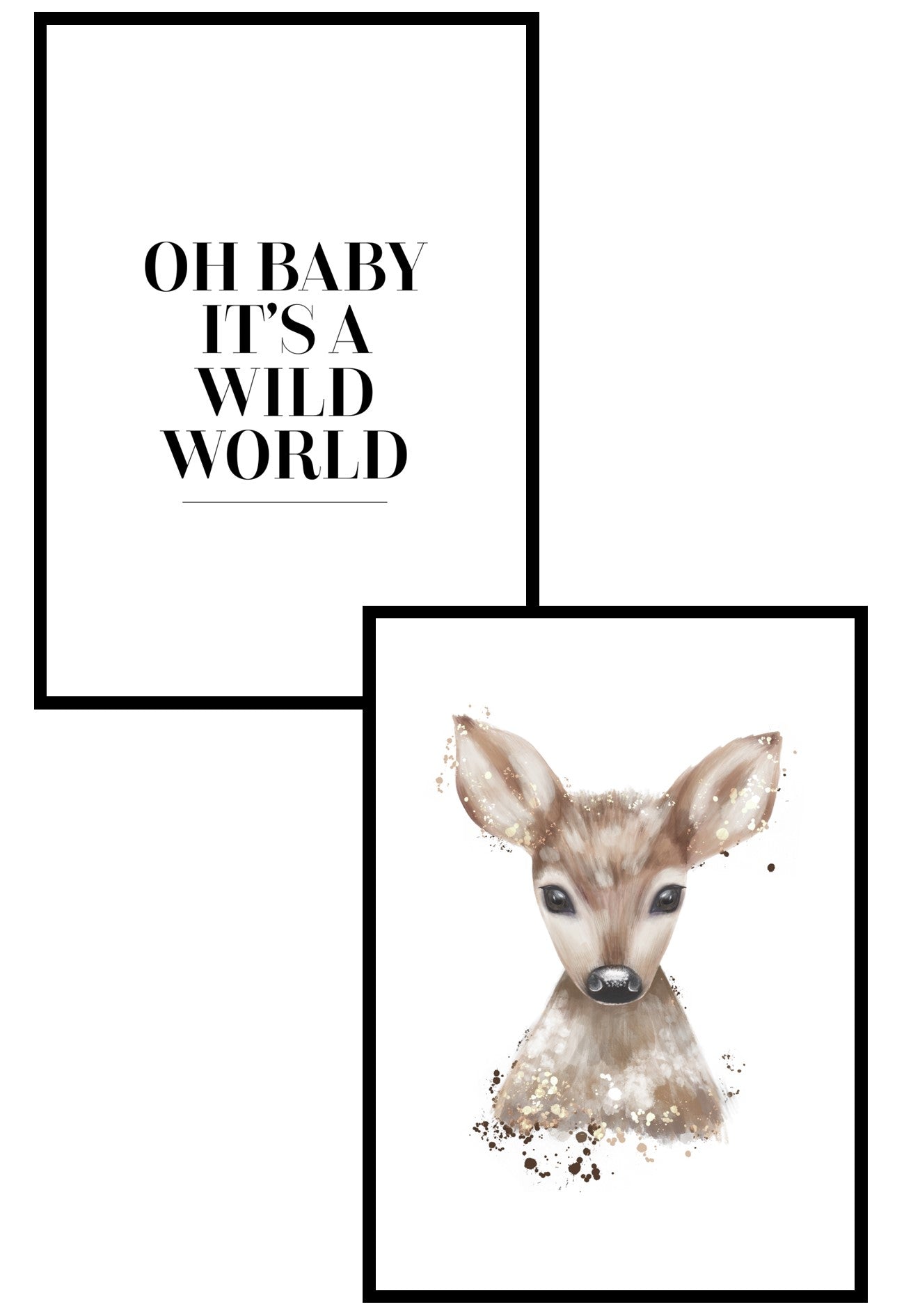 wild world wall art print set