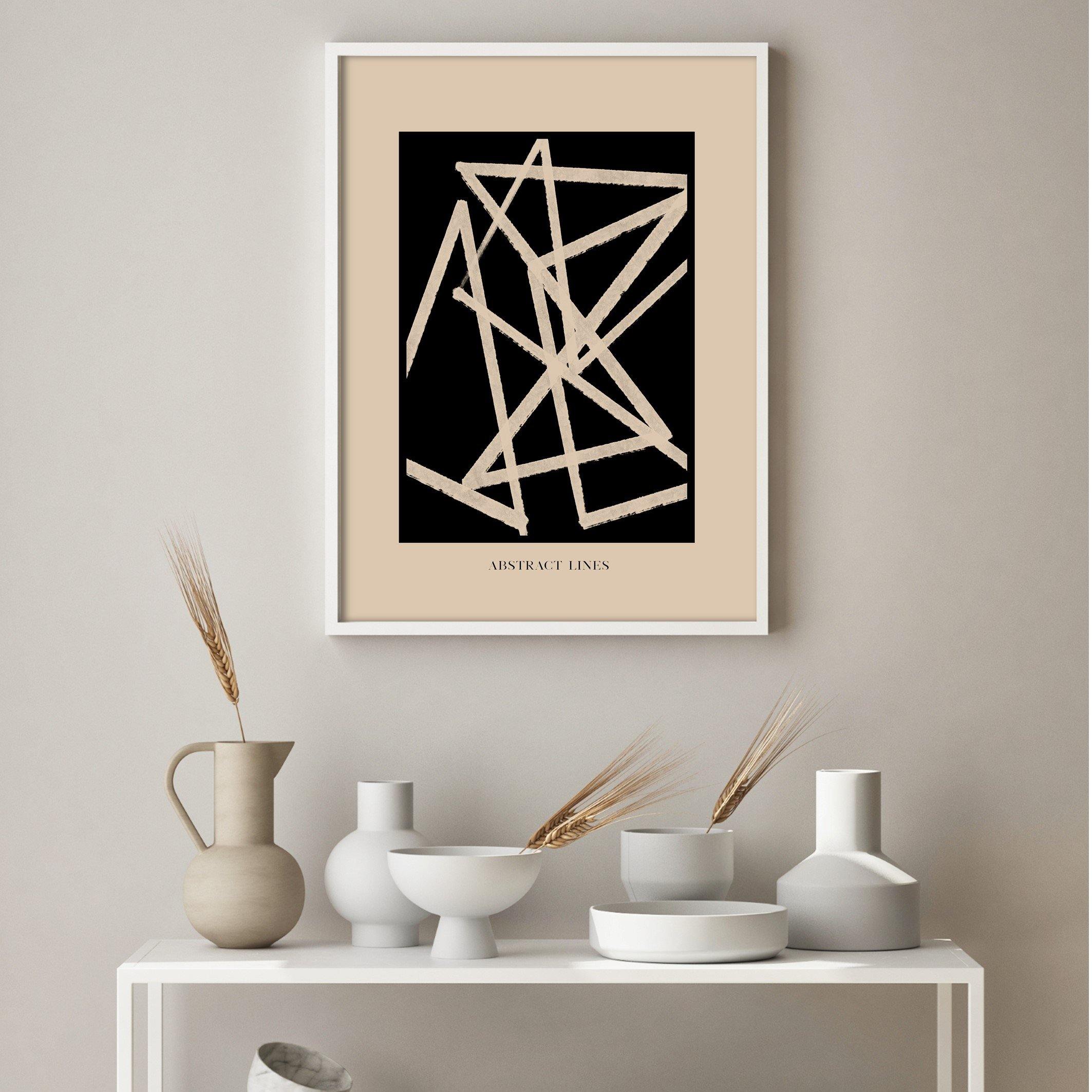 abstract lines print poster