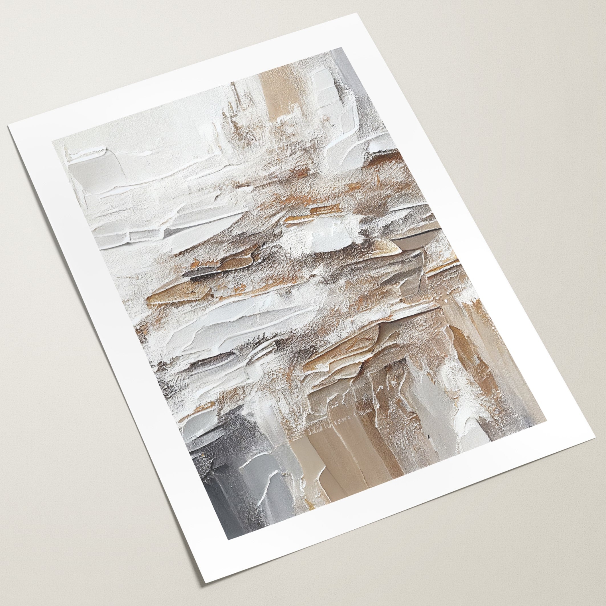 neutral grey oil paint poster