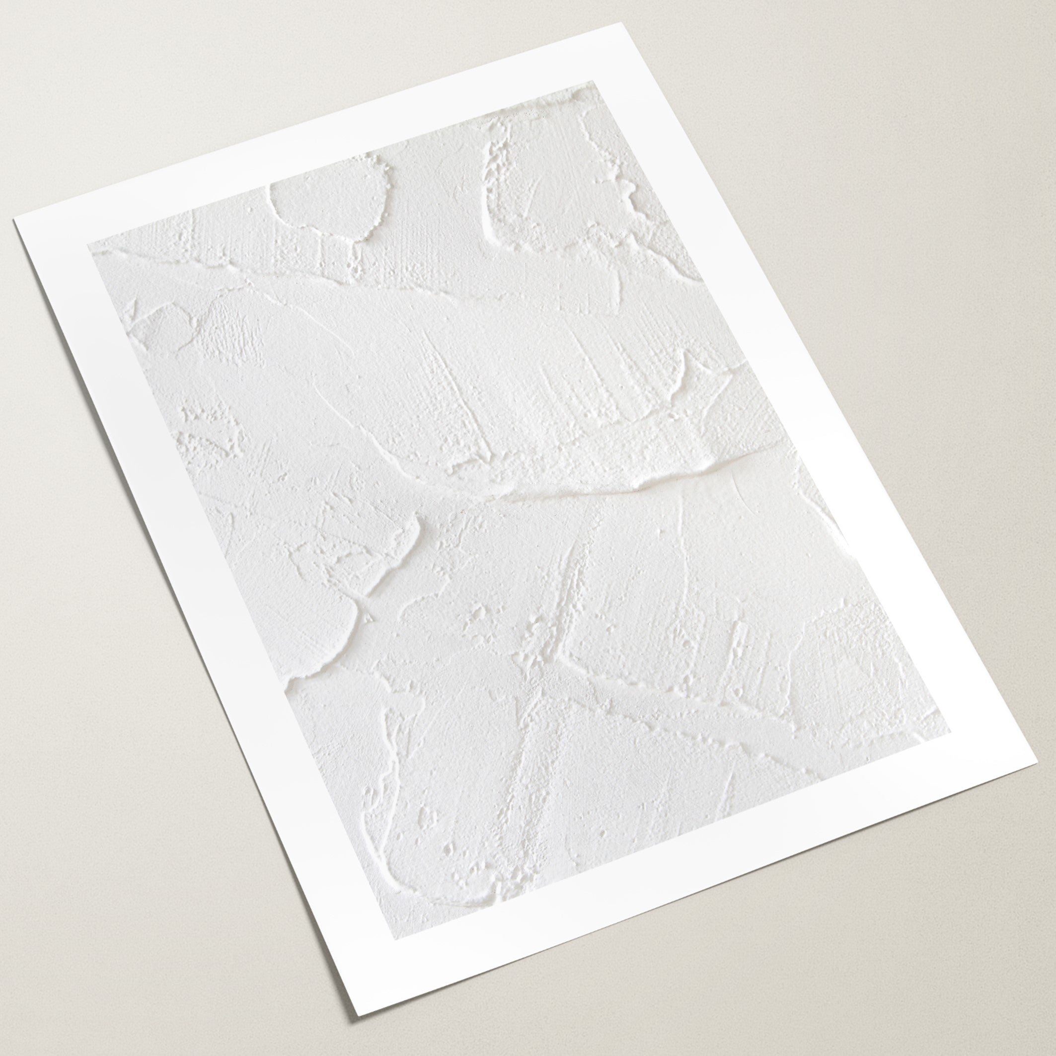 white plaster wall art