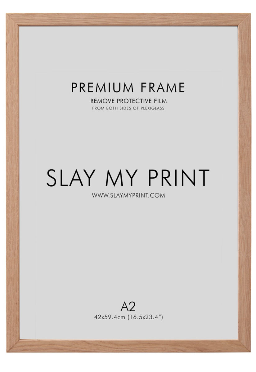 Oak Wood A2 Picture Frame - Slay My Print - Quality Frames