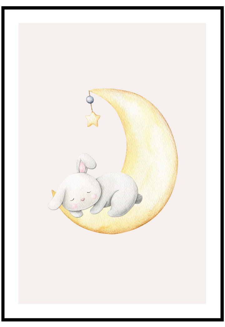 sleeping bunny wall art