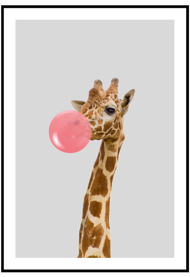 giraffe bubble wall art