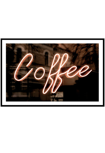 coffee neon sign wall art