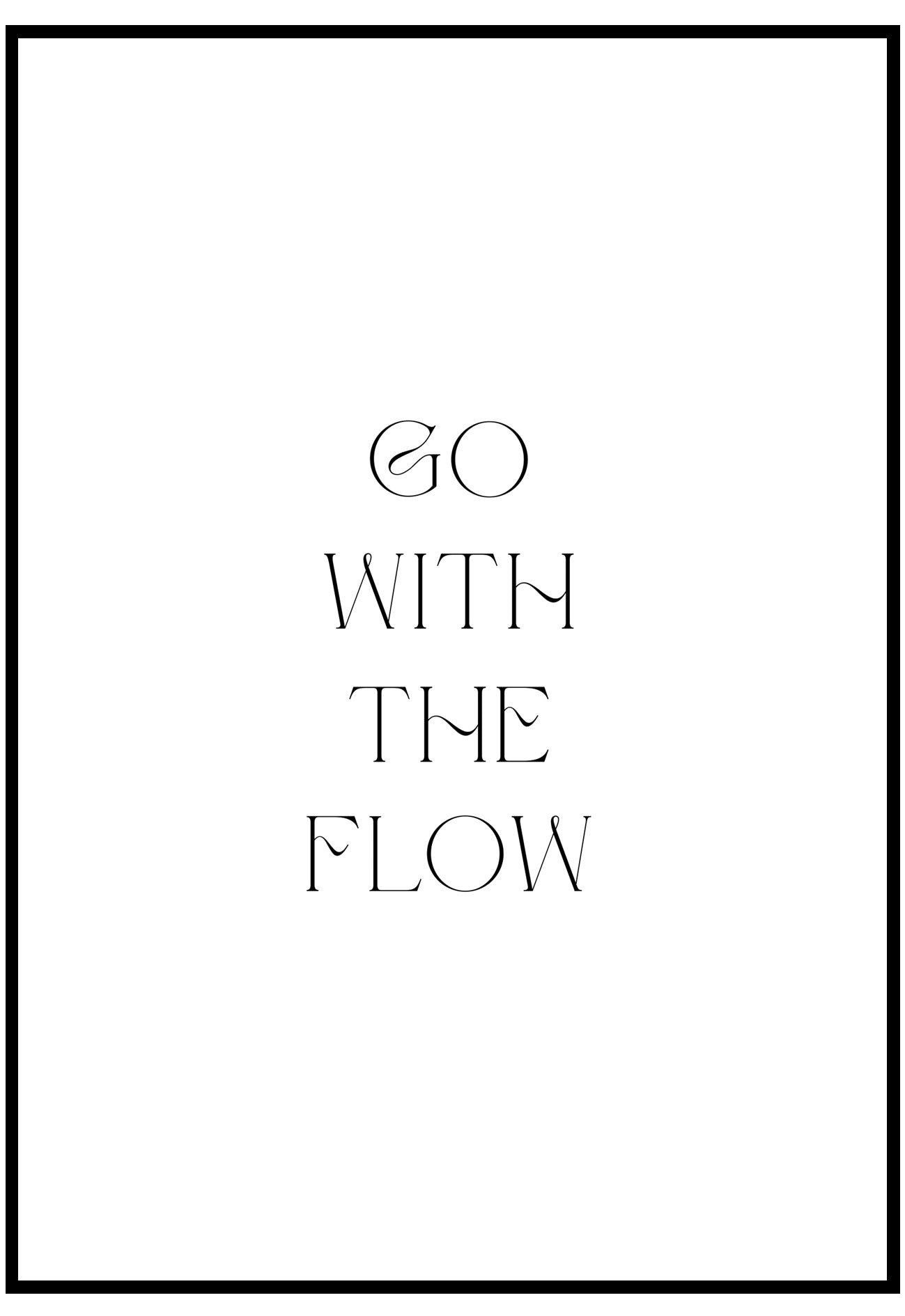 go with the flow wall art