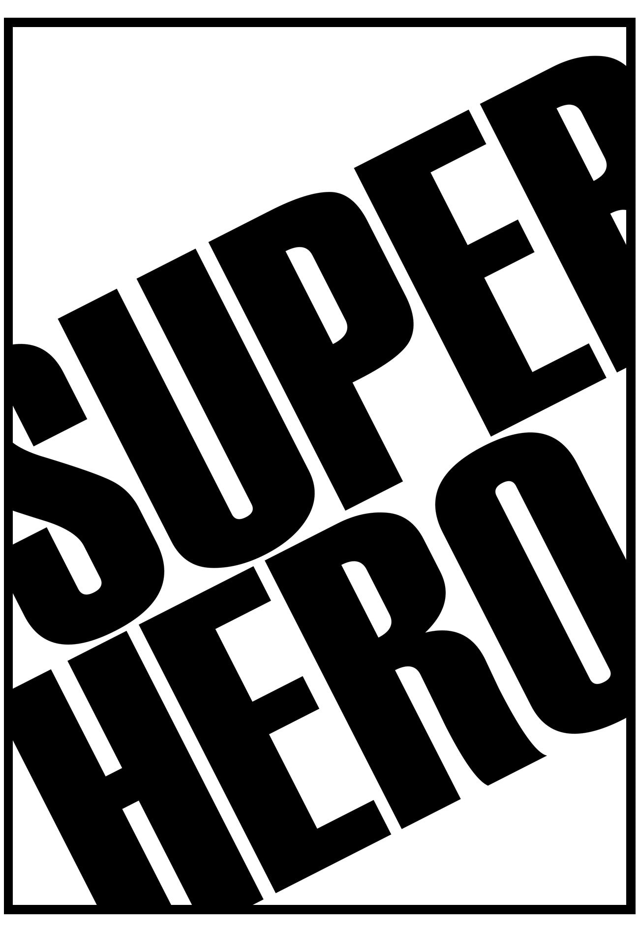 superhero black and white kids prints