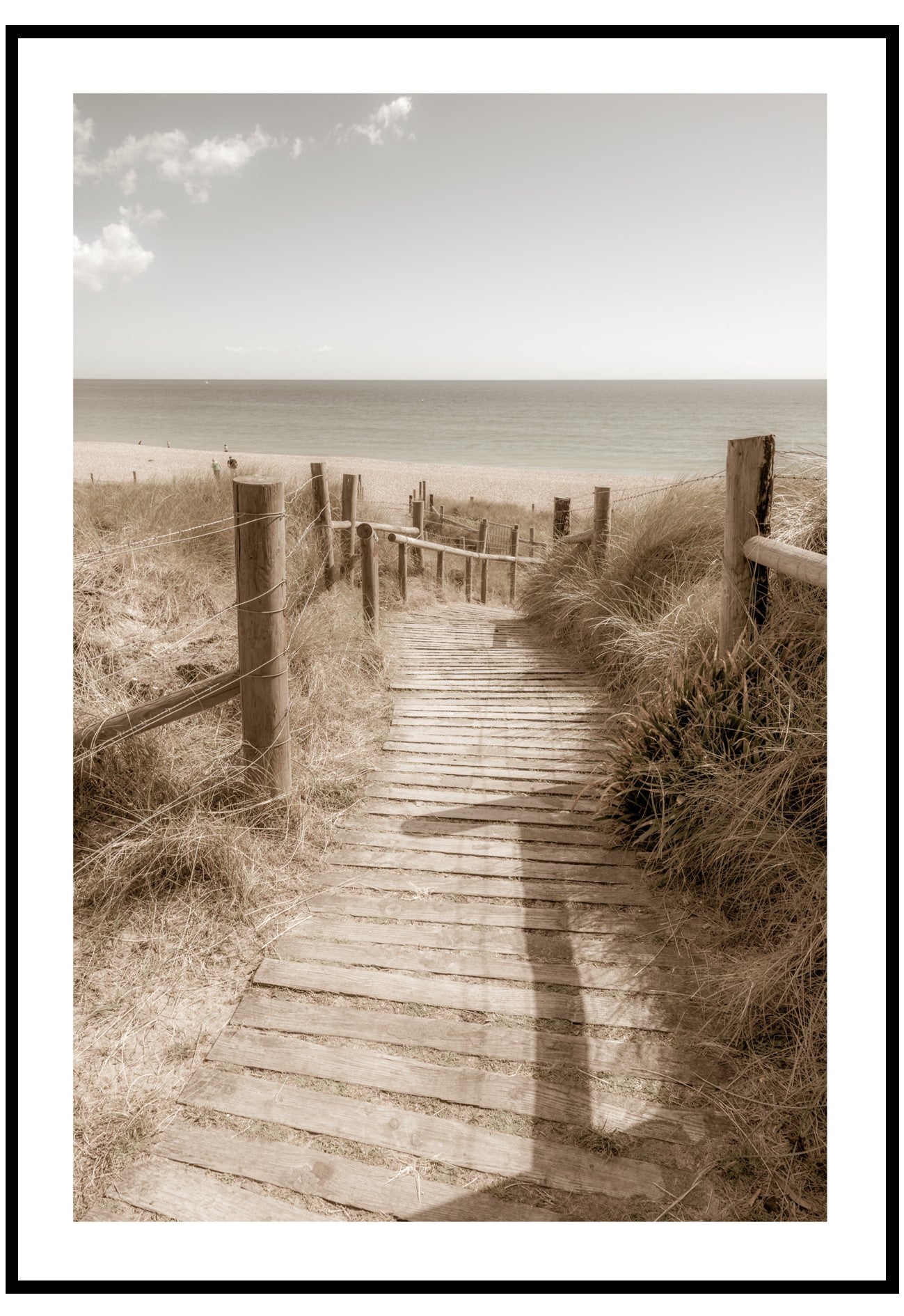 neutral boardwalk wall art