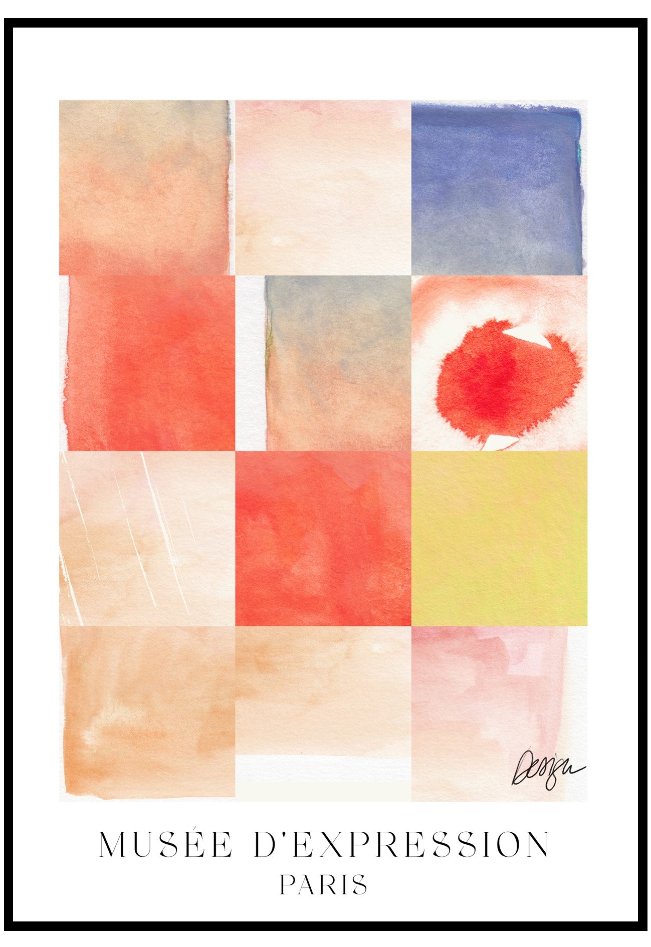 watercolour blocks poster