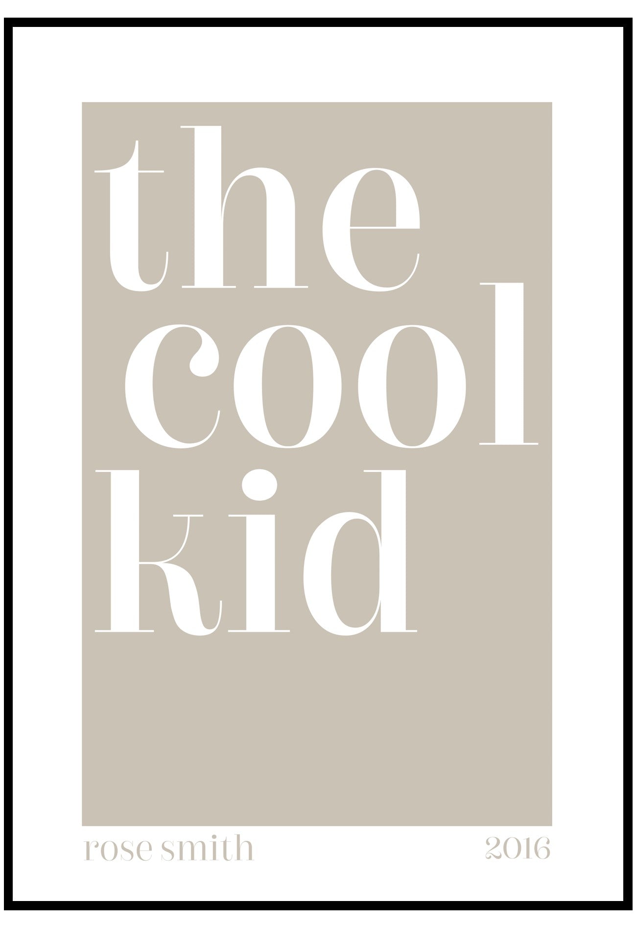 personalised the cool kid wall art