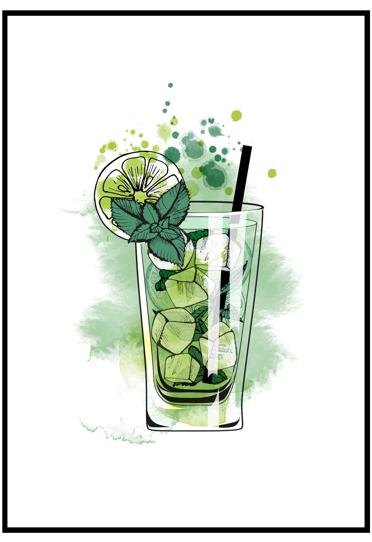 Mojito Illustration Wall Art