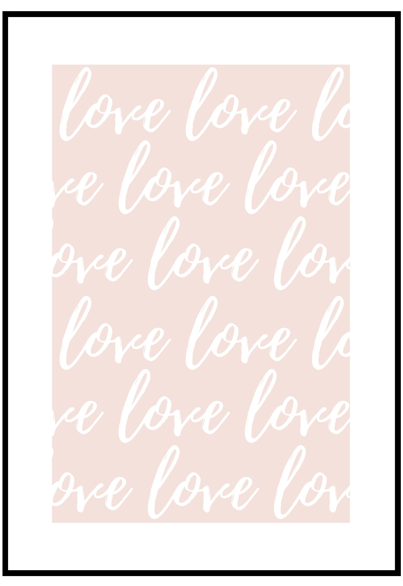 Pink Love Repeat Wall Art