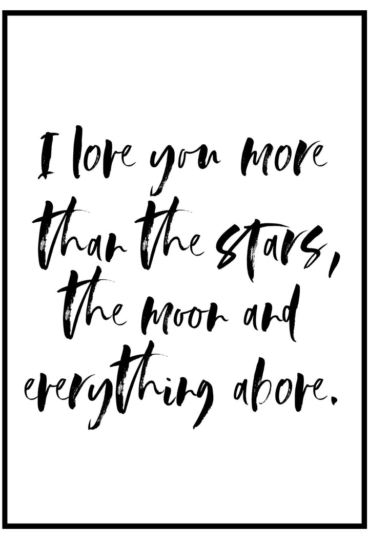 I Love You More Than The Stars Wall Art