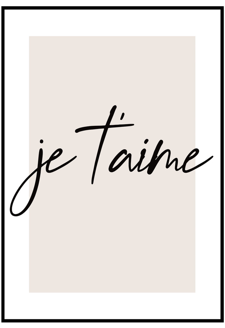 Je T'Aime Wall Art