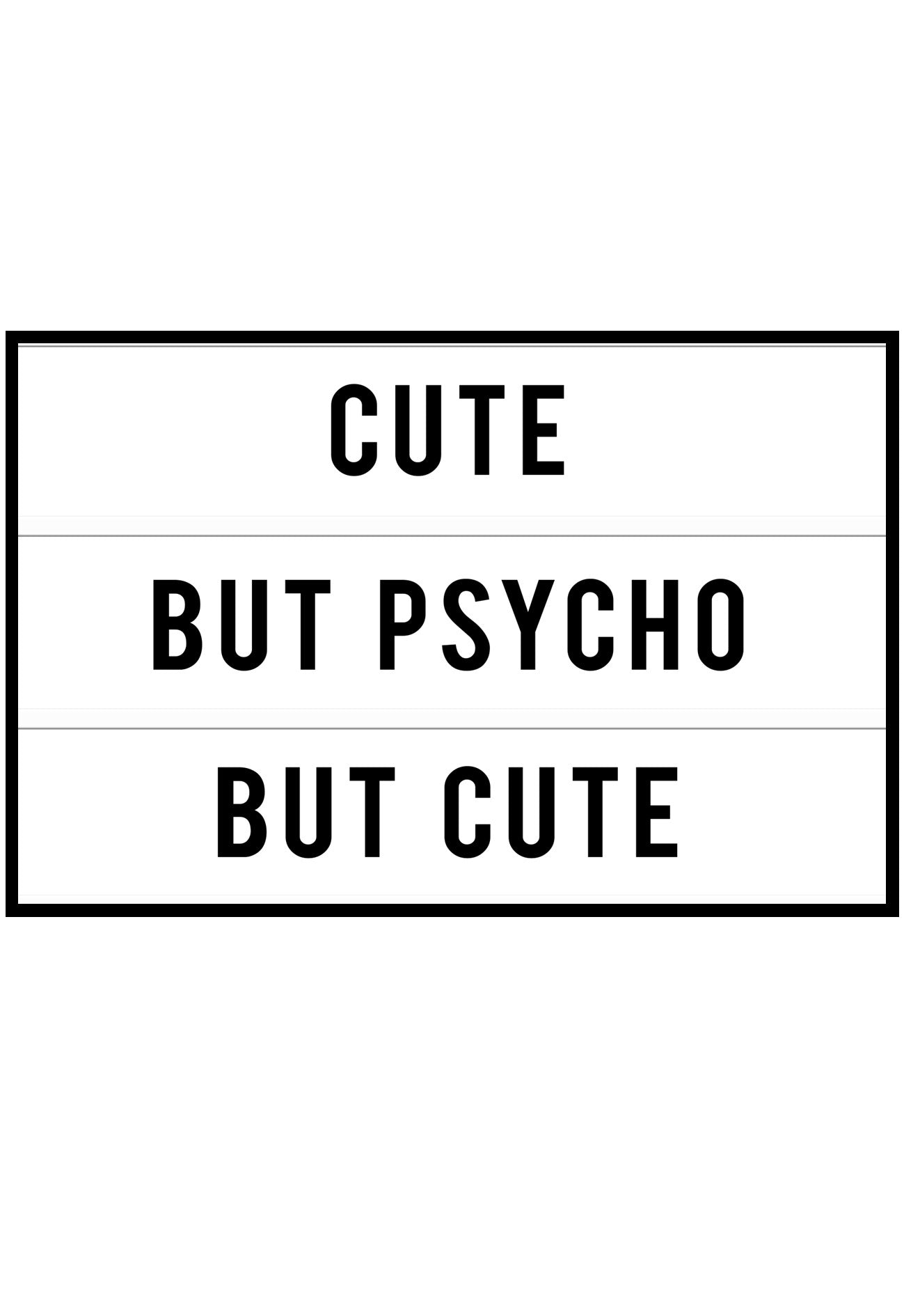 Cute But Psycho Wall Art