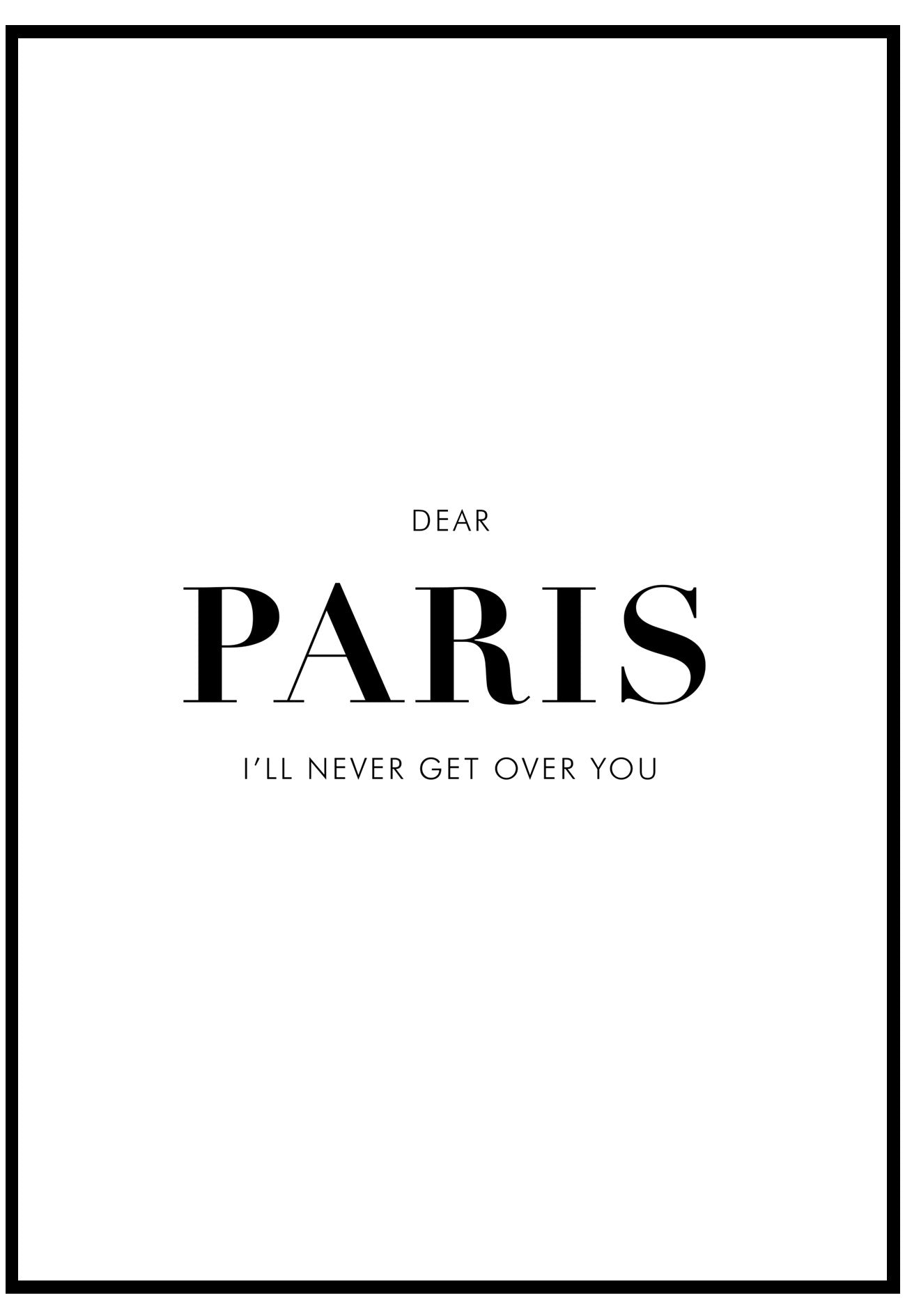 Dear Paris Wall Art