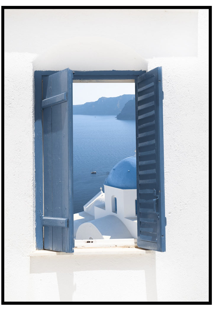 Santorini Shutters Wall Art