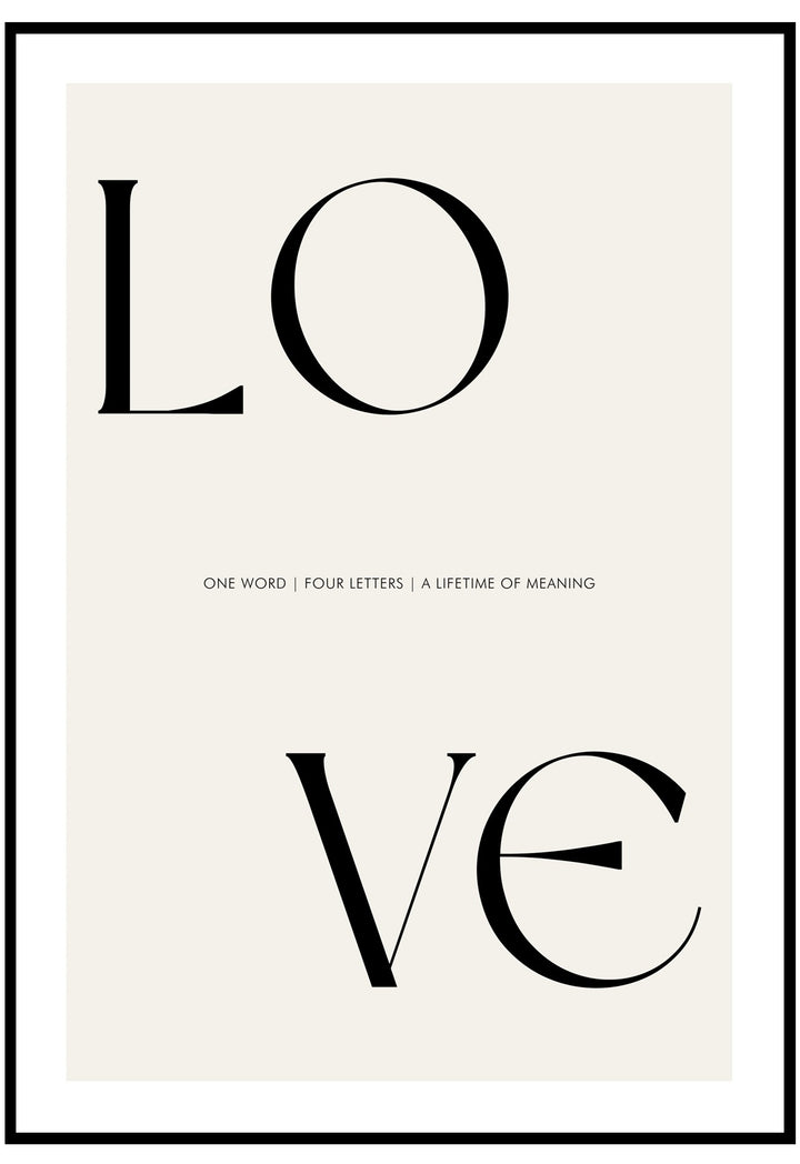 Four Letter Love Wall Art