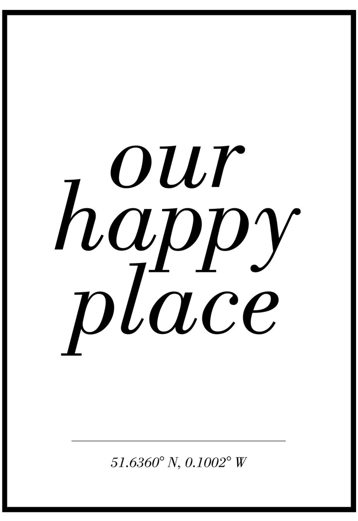 Personalised Our Happy Place Wall Art