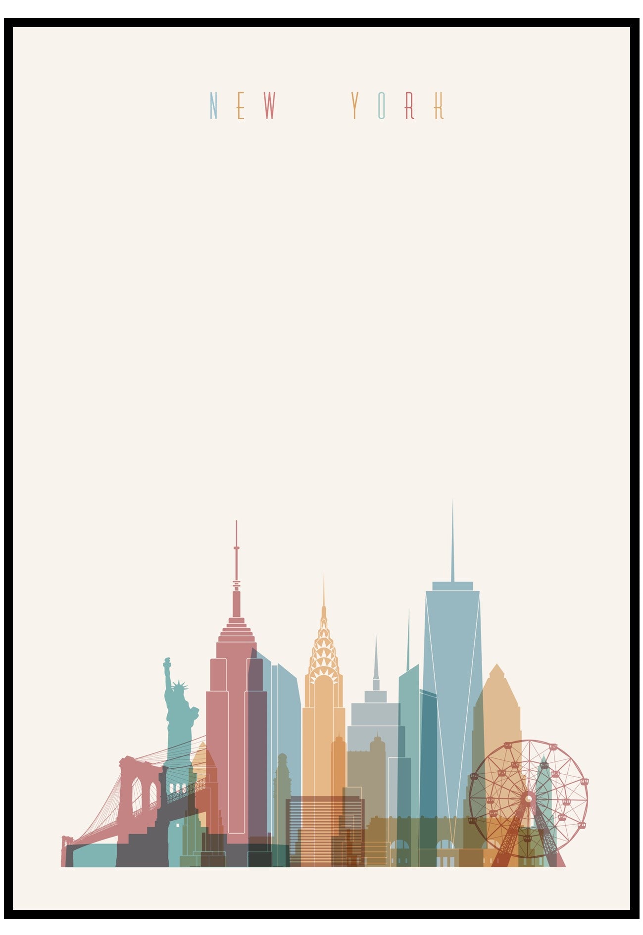 New York Skyline Wall Art