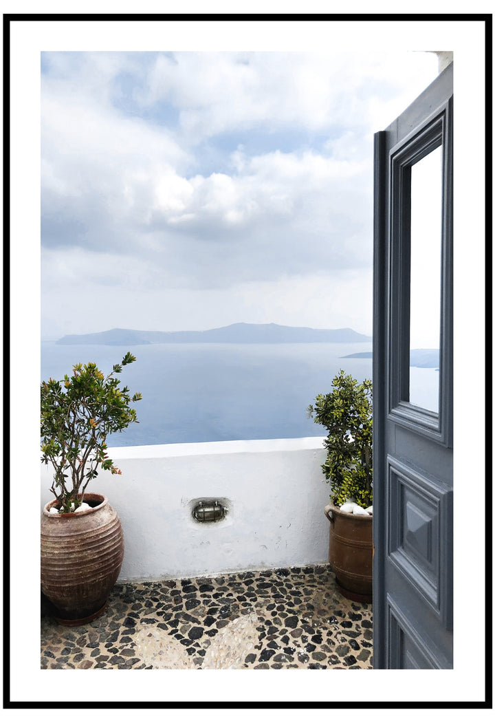 Santorini Balcony Wall Art