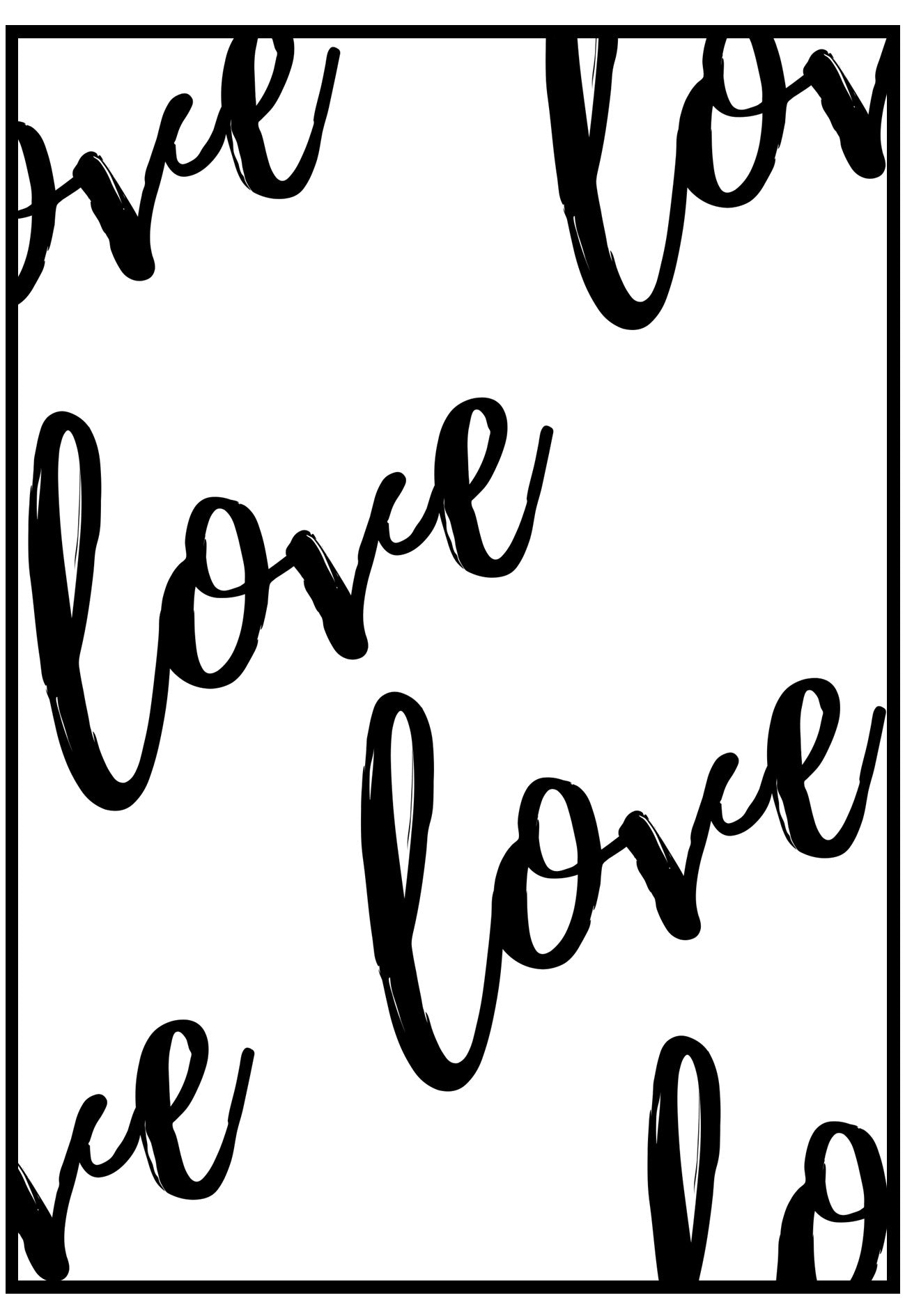 Love Pattern Wall Art