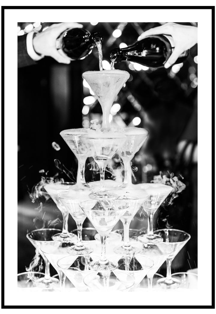 Champagne Tower Pour Wall Art