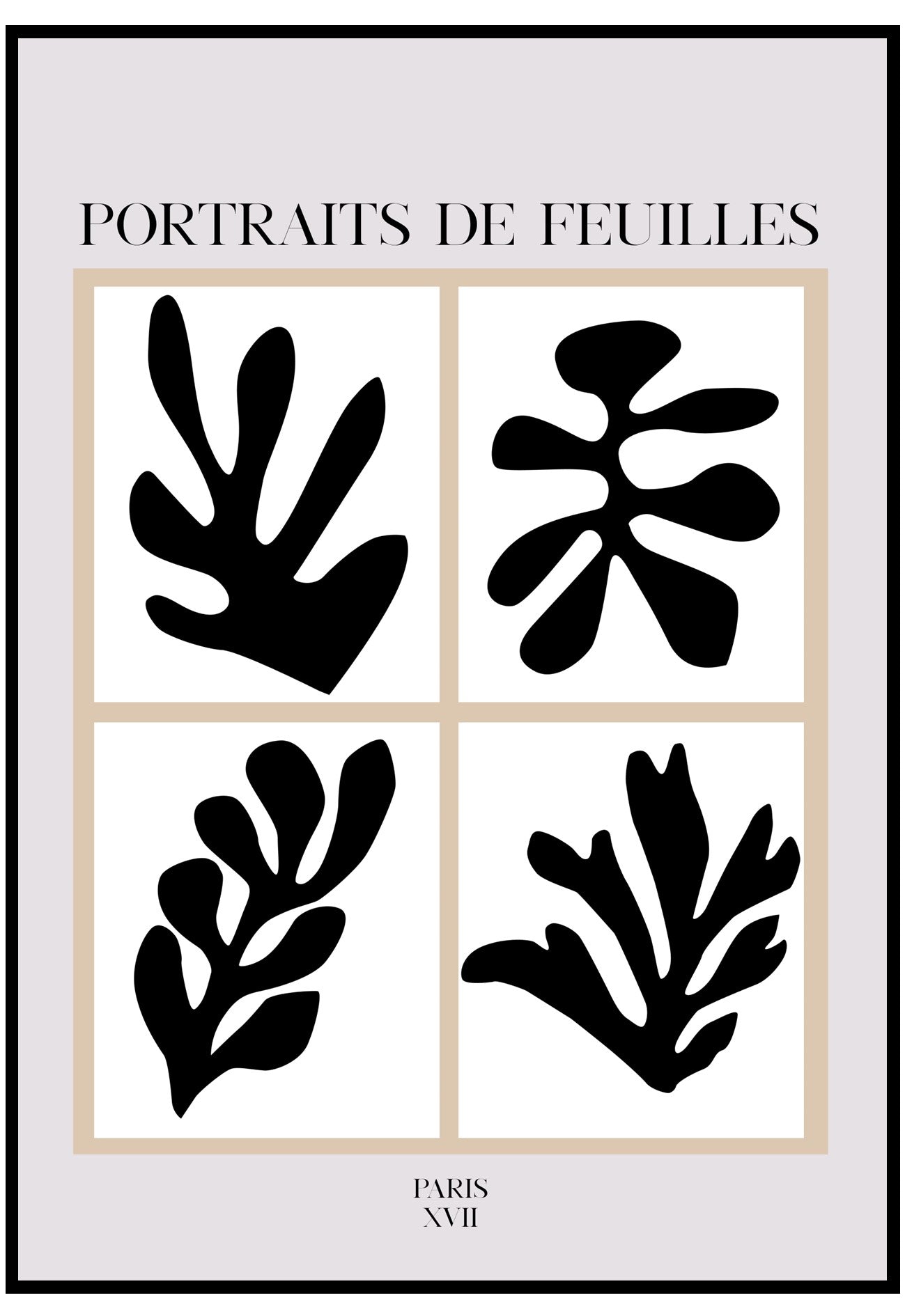 Portrait De feuilles Wall Art