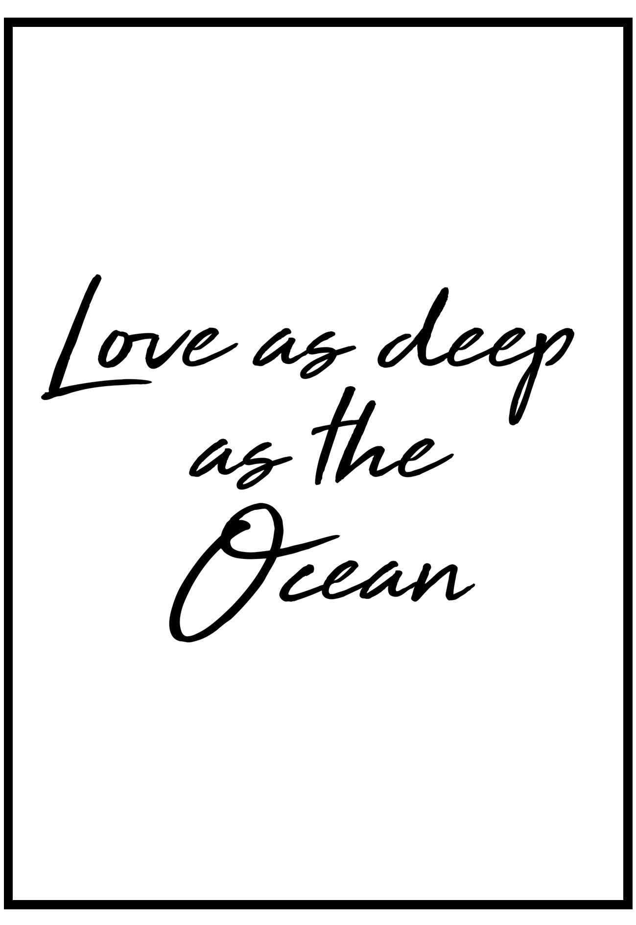 Love As Deep As The Ocean Wall Art