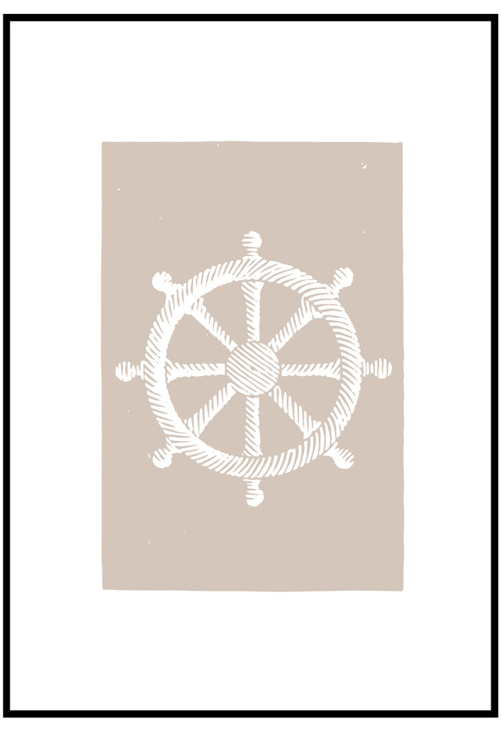 Wheel Illustration Wall Art