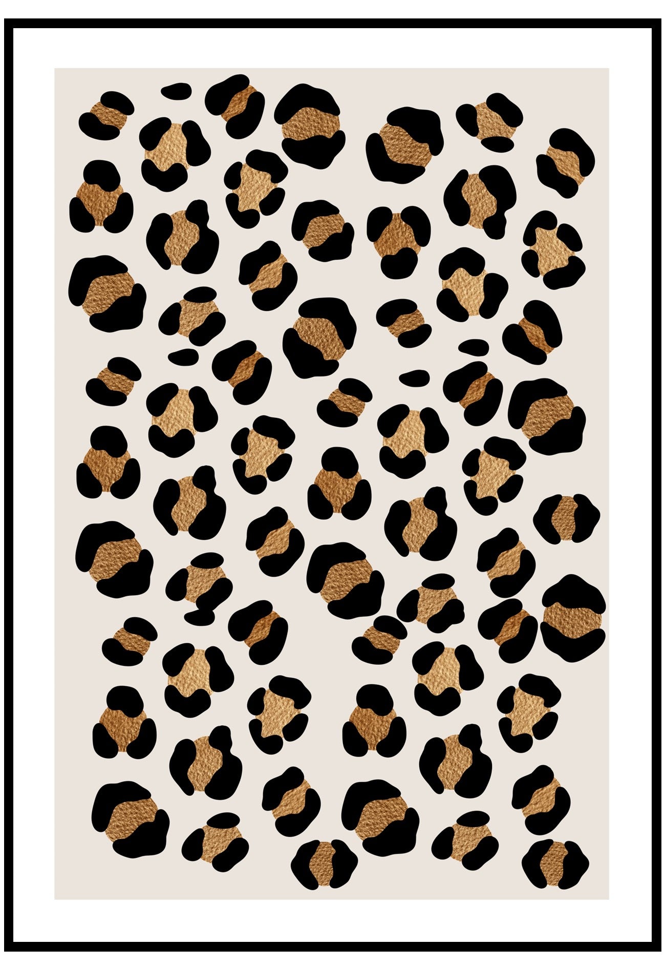 Gold Leopard Print Wall Art