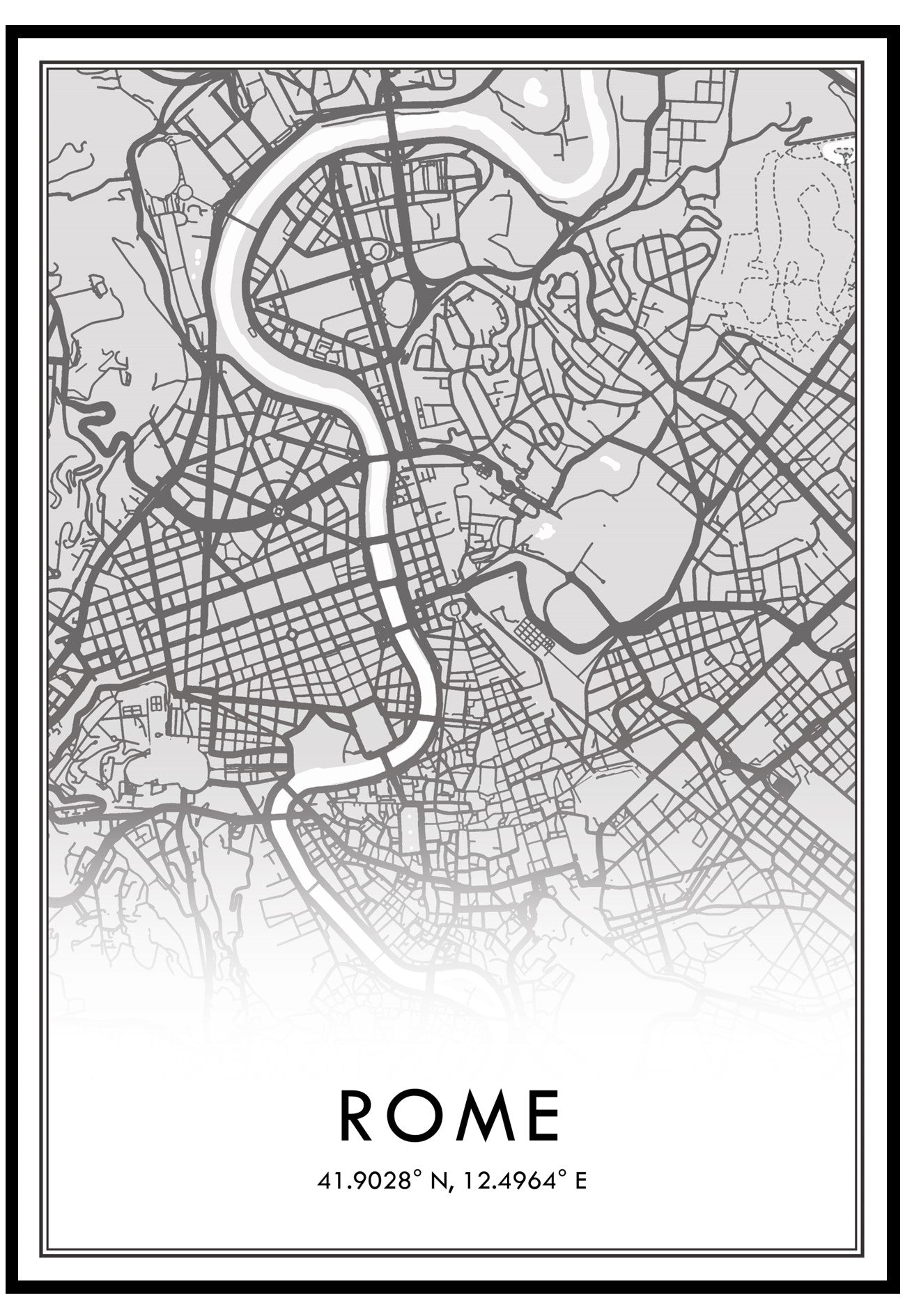 Rome Map Wall Art