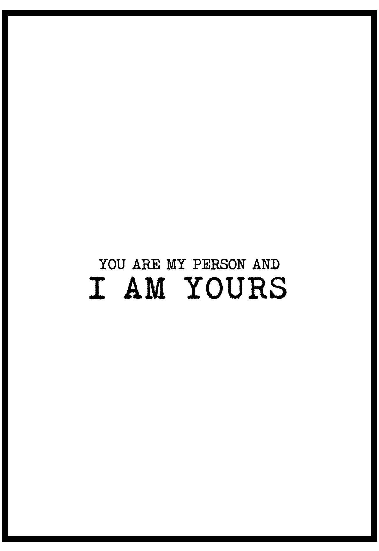 You Are My Person Wall Art