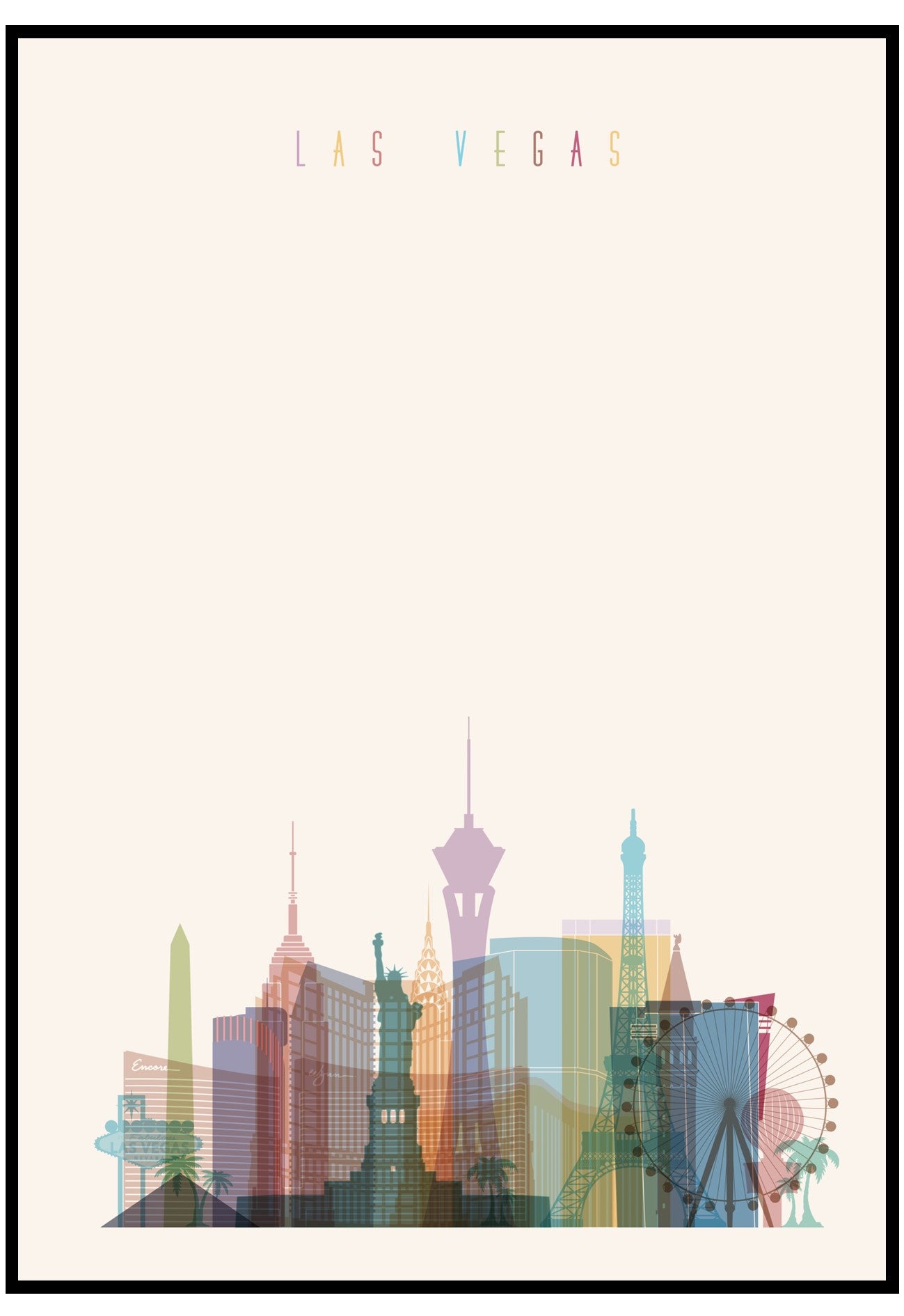 Las Vegas Skyline Wall Art