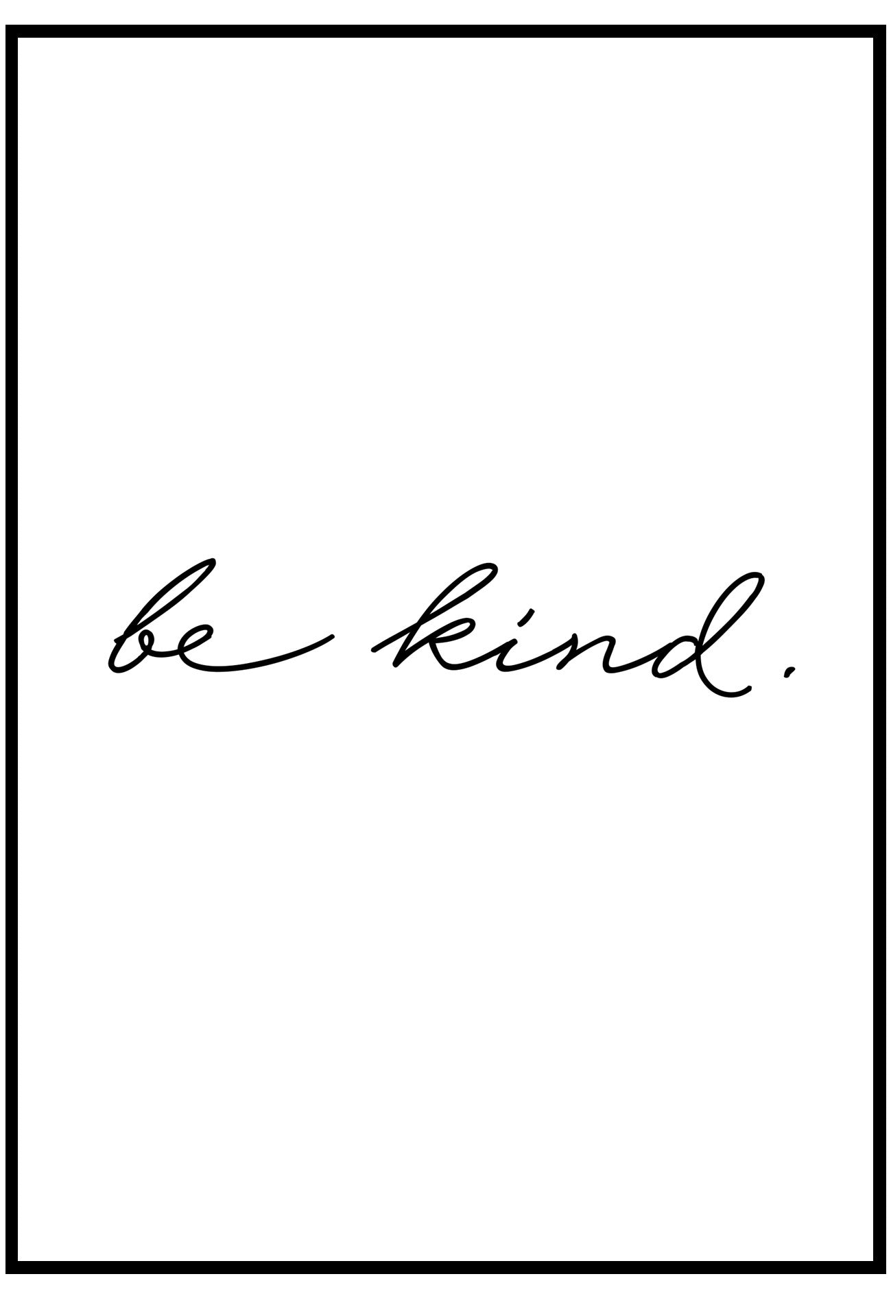 Be Kind Wall Art