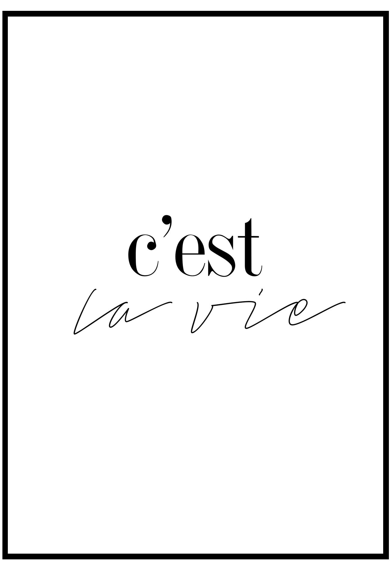 C'Est La Vie Wall Art