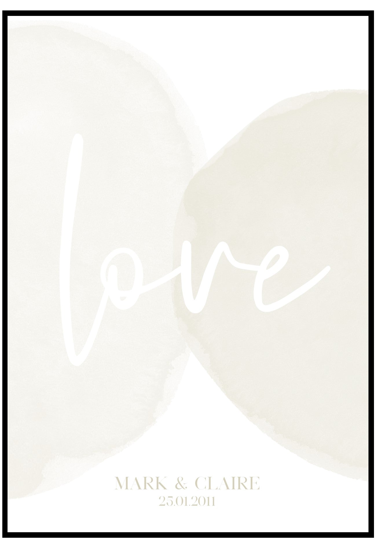 Personalised Watercolour Love Wall Art