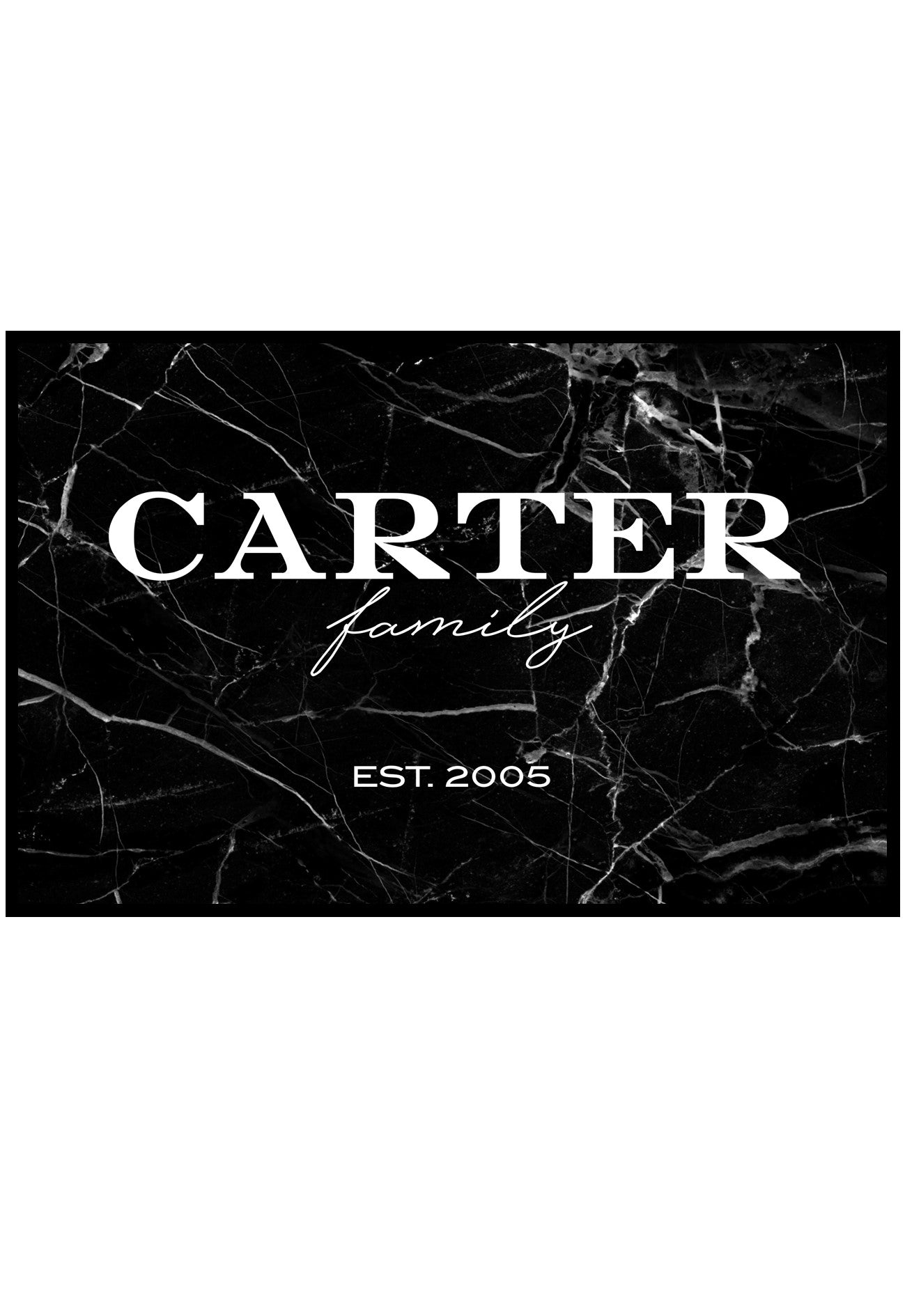 Family Name Black Marble wall Art