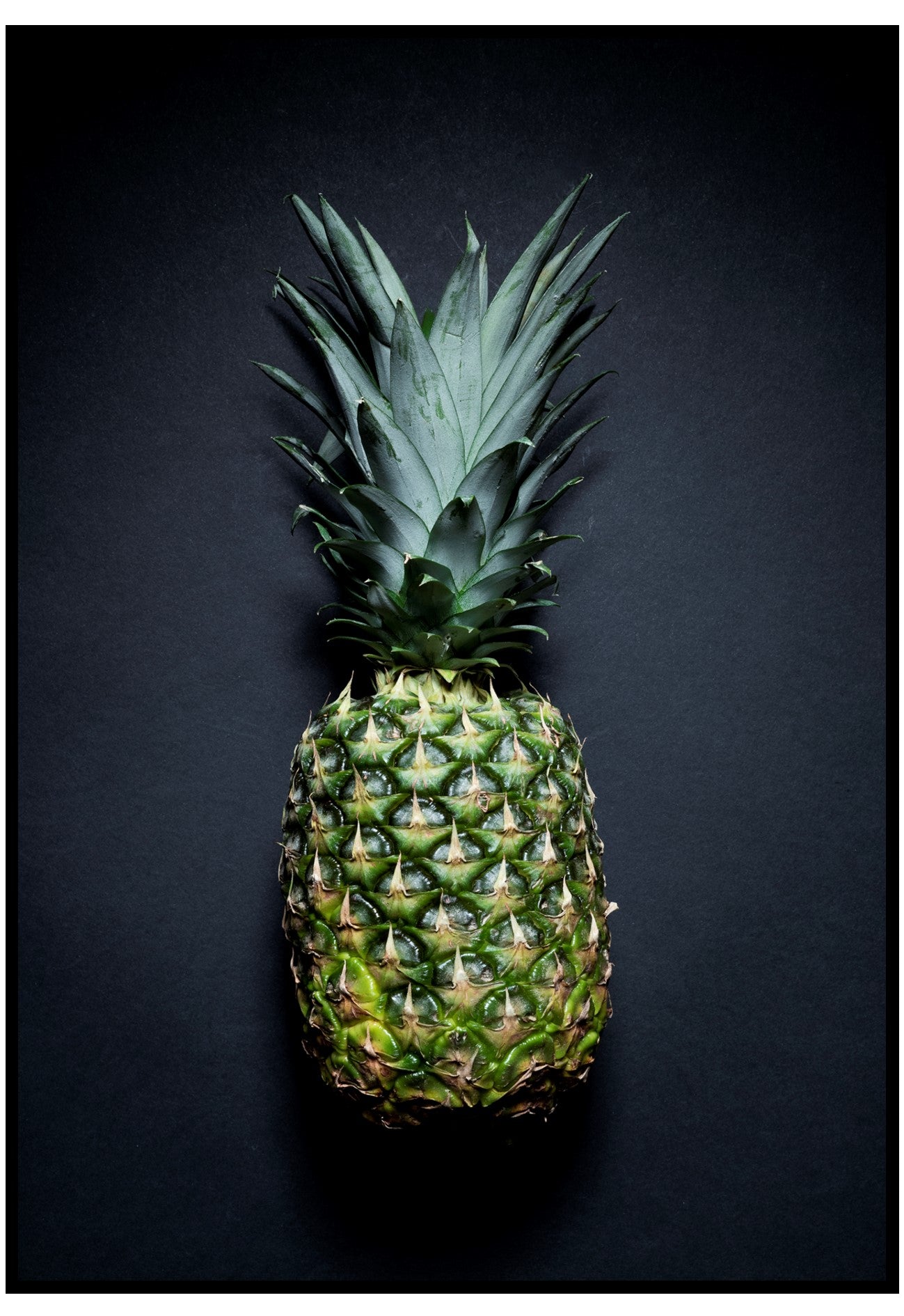 Pineapple On Black Wall Art