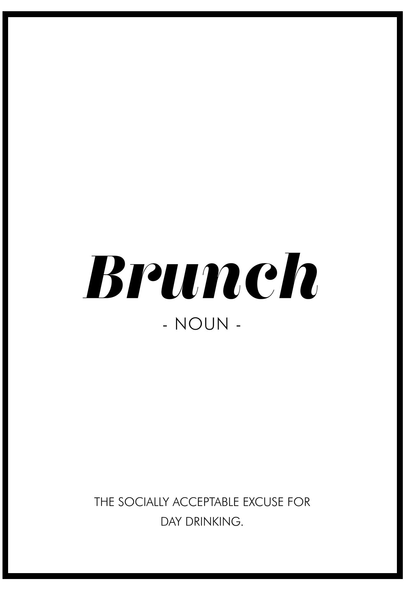 Brunch Definition Wall Art