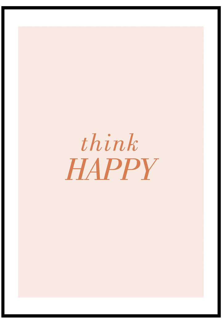 Think Happy Wall Art