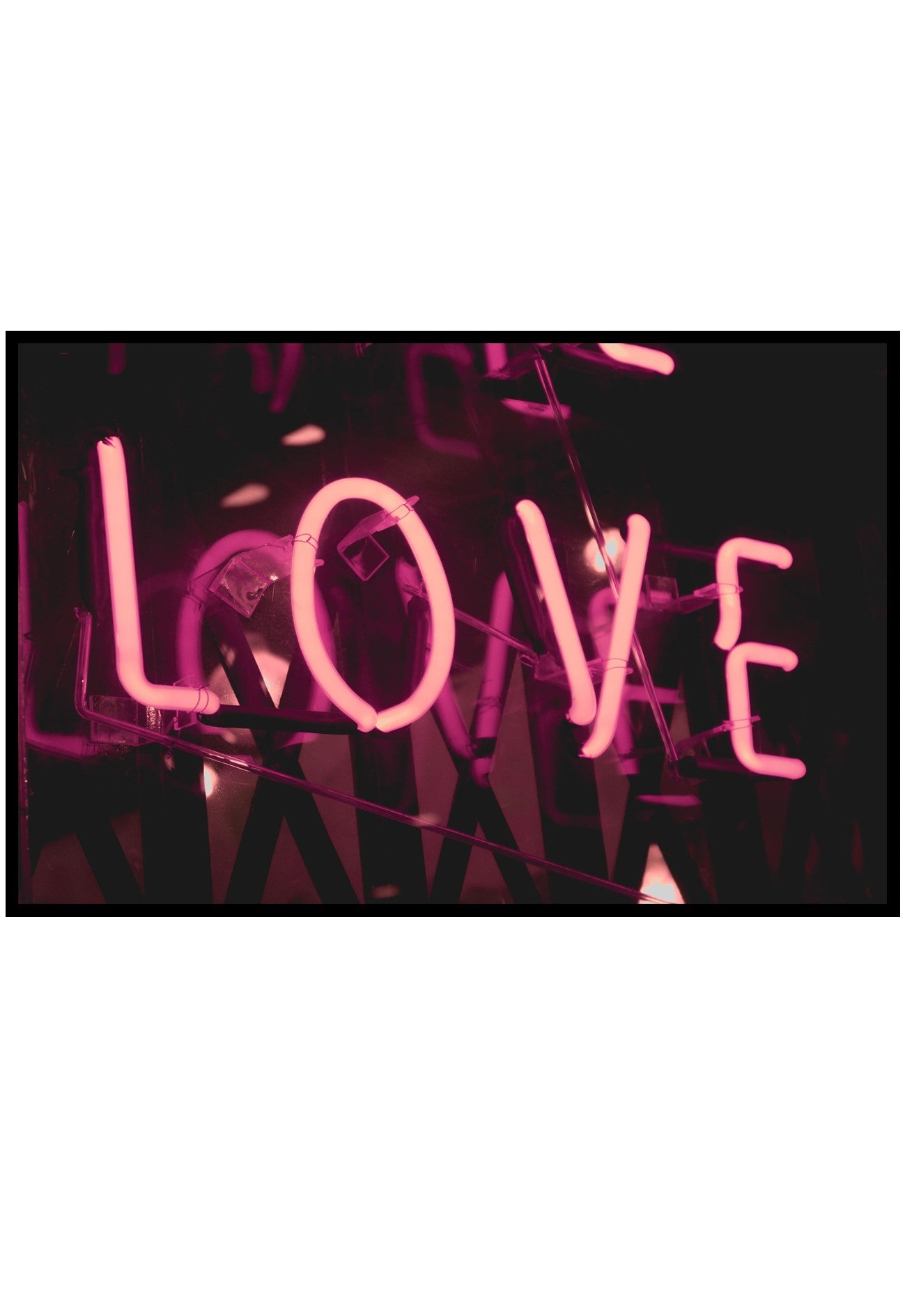 Pink Neon Love Wall Art