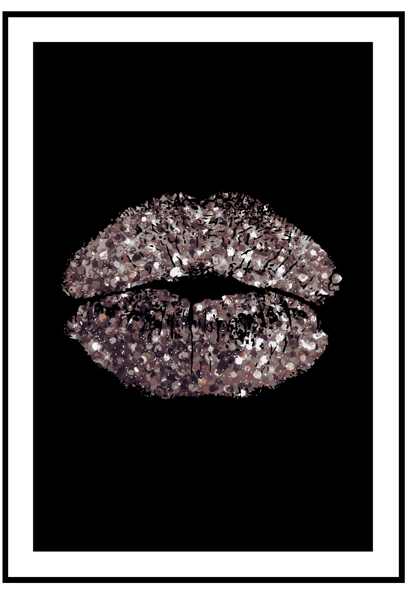 Sequin Lips Wall Art