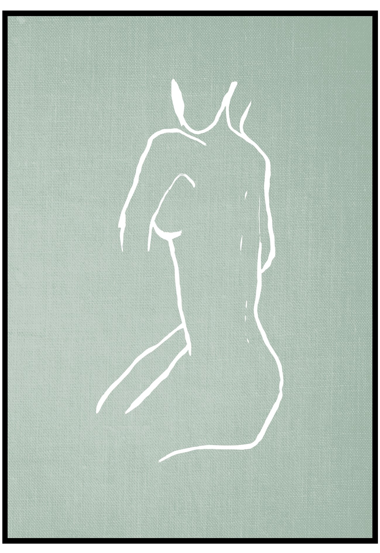 Body On Green Wall Art