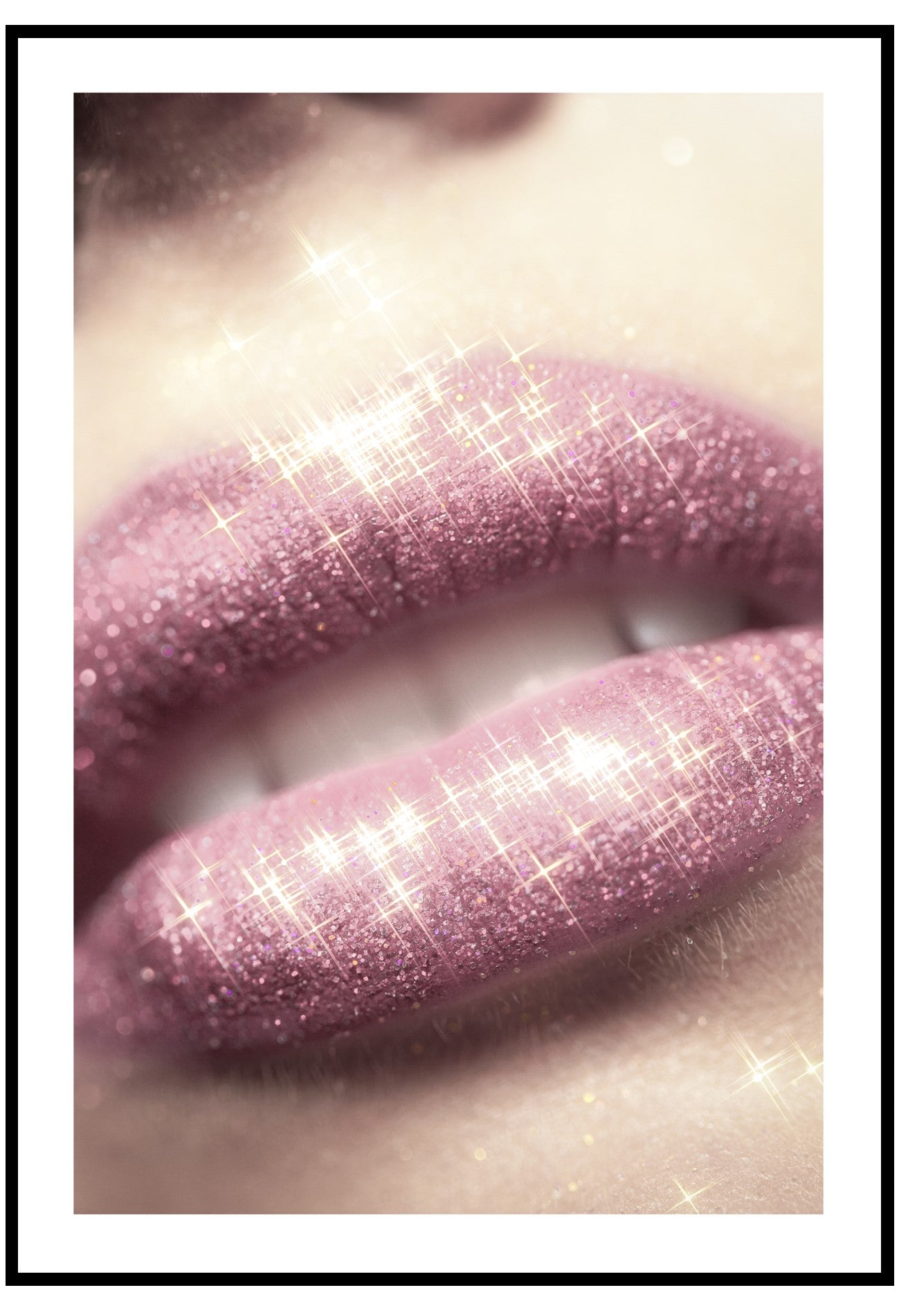 Glitter Lips Wall Art