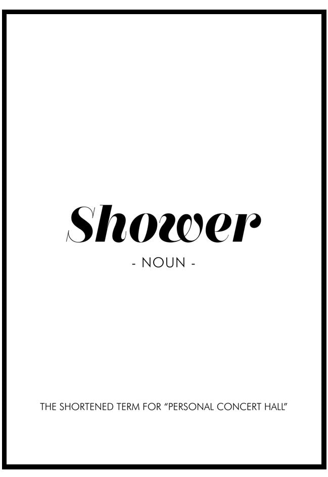 shower definition wall art