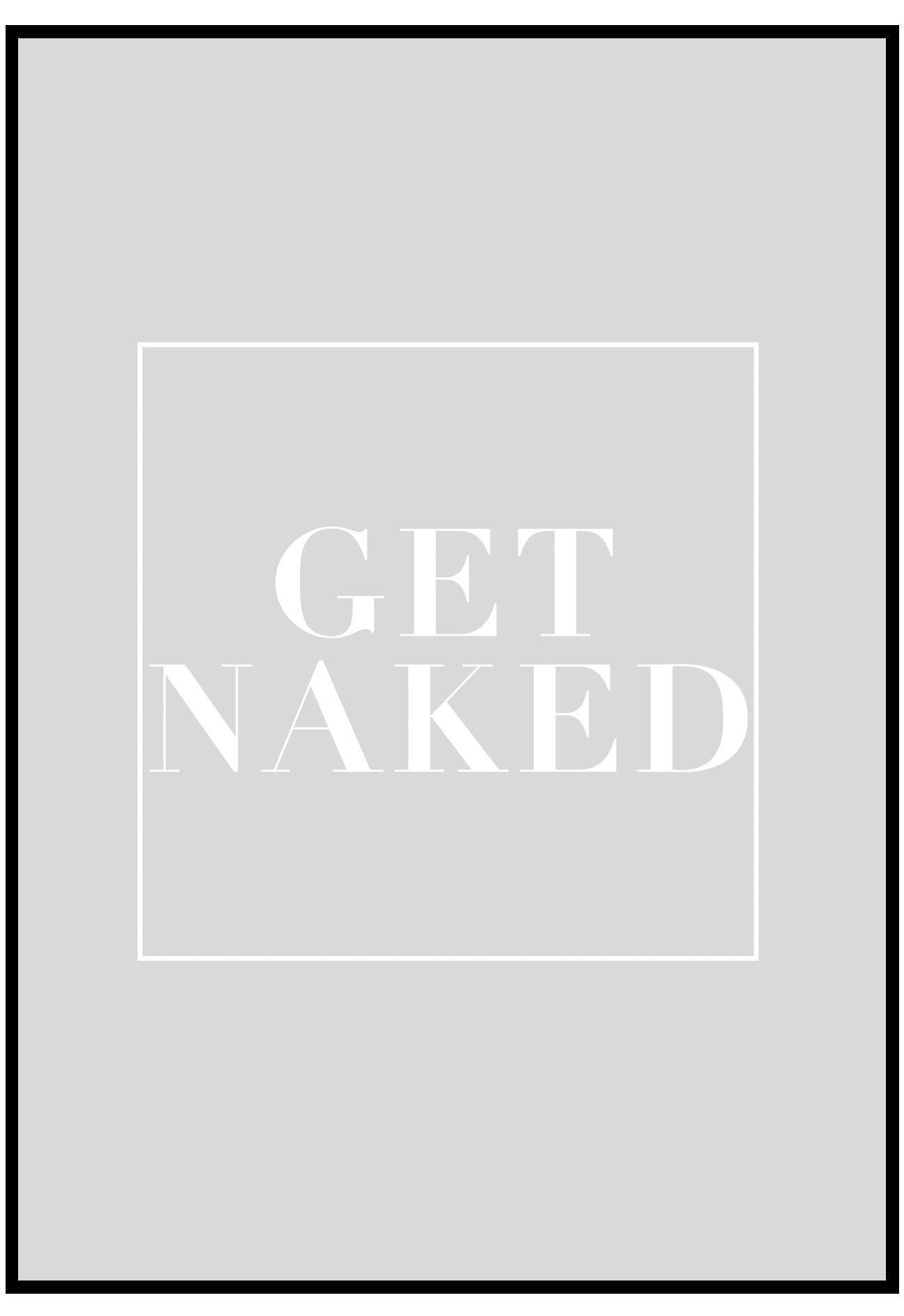 get naked grey wall art