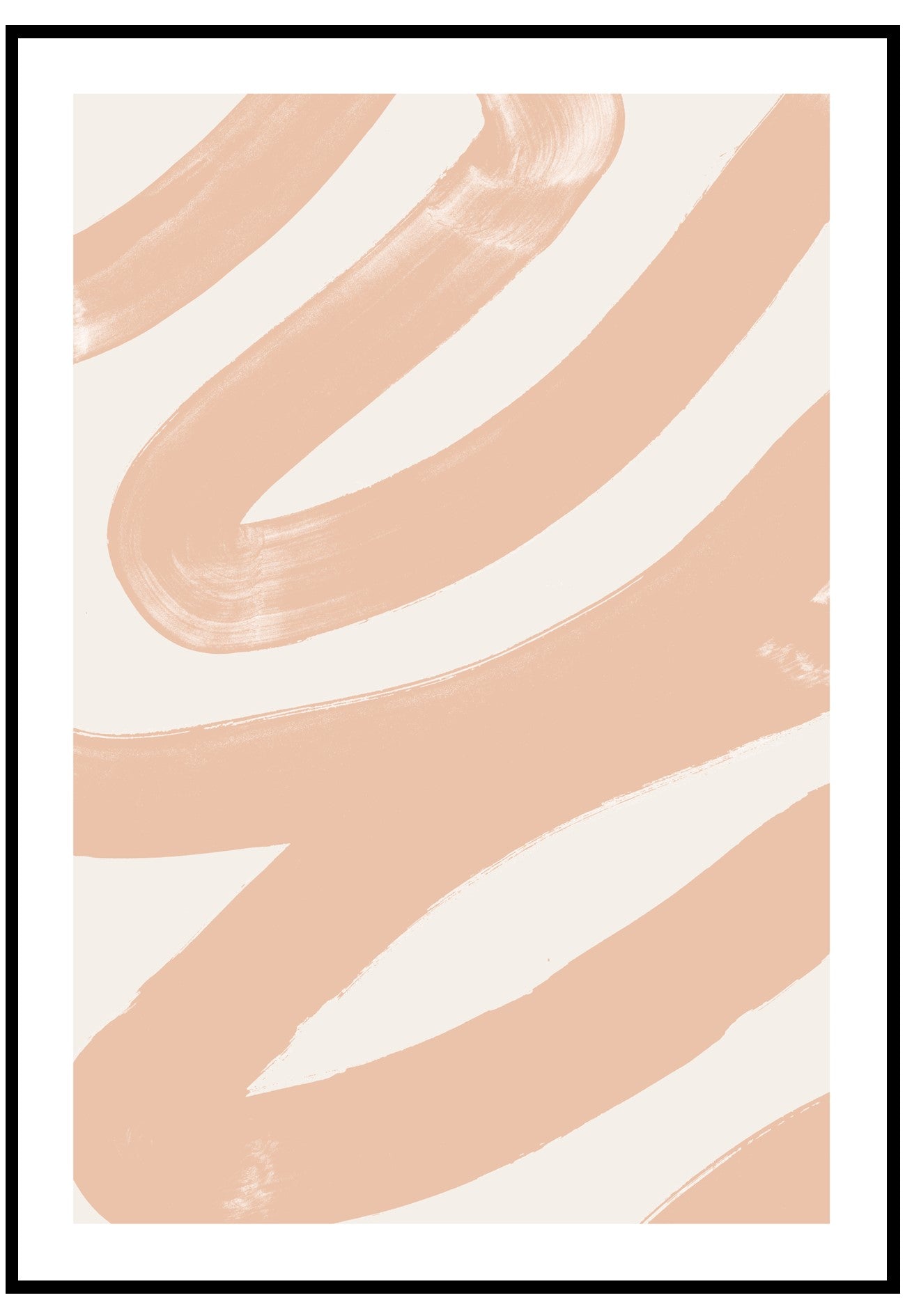 peach curves wall art