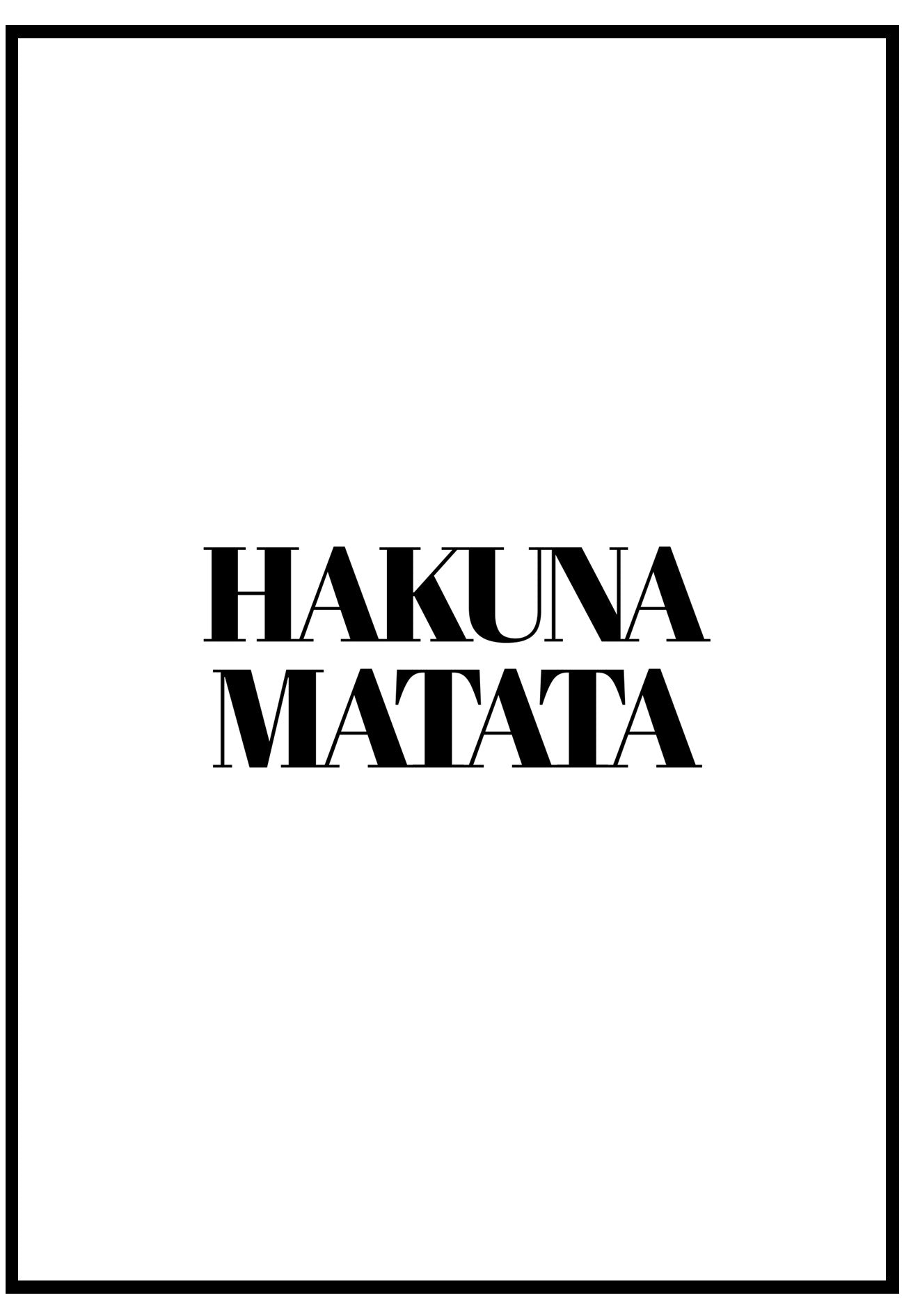 hakuna matata kids wall art